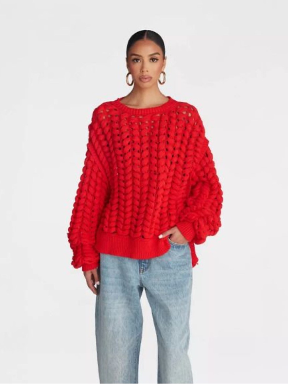 KBB by Kahlana Women's Pullover Sweater, The Chunky Knit Crew
